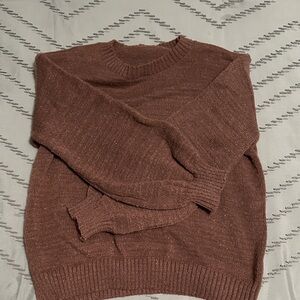 SHEIN Brown Crew Neck Sweater
